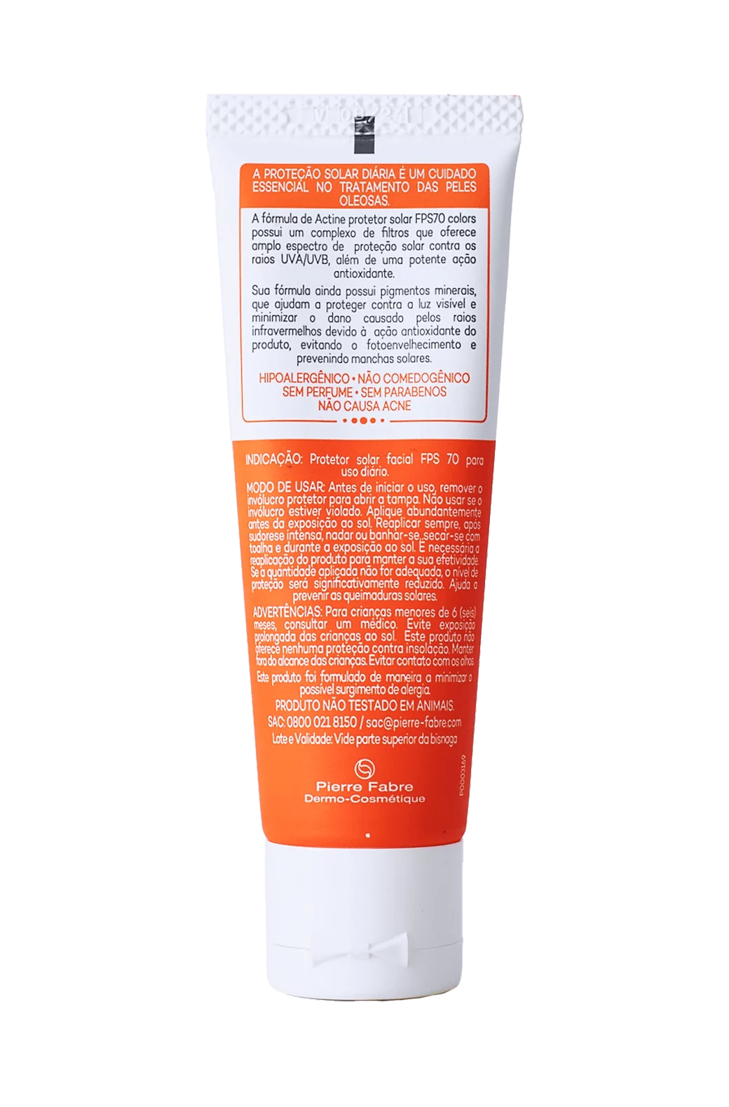 Actine Solar Protetor Solar FPS 70 Pele Clara 40g