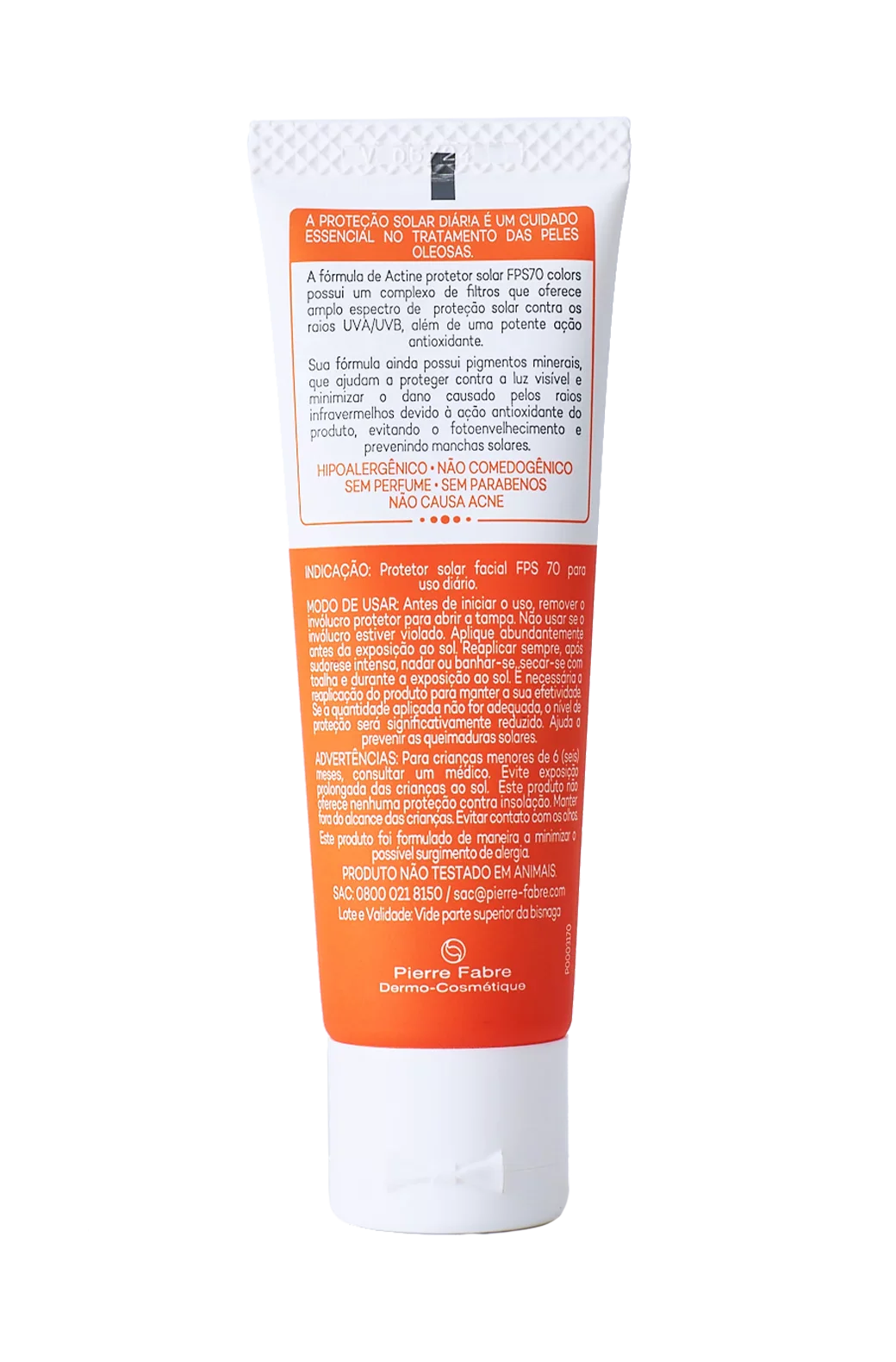 Actine Solar Protetor Solar FPS 70 Pele Morena 40g
